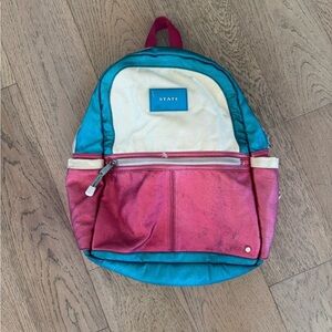 STATE Kane Kids Unisex Metallic Color Blocked Backpack